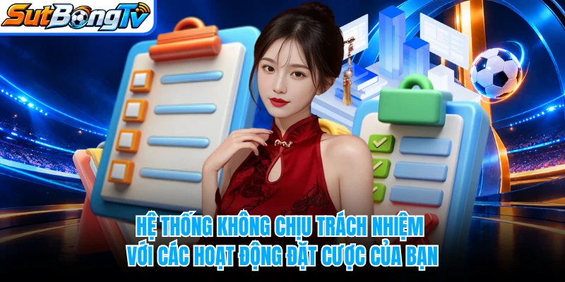 Hệ thống không chịu trách nhiệm với các hoạt động đặt cược của bạn