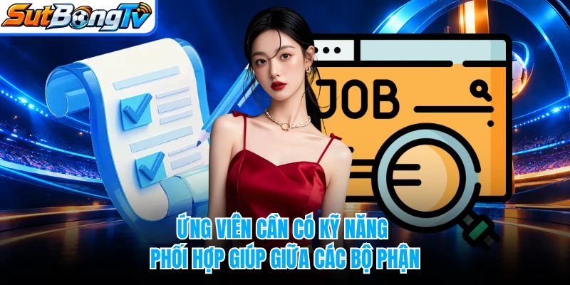 Ứng viên cần có kỹ năng phối hợp giúp giữa các bộ phận